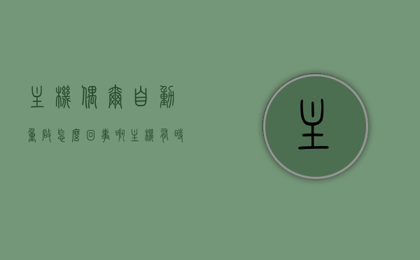 主机偶尔自动重启怎么回事啊（主机有时候自动重启），主机偶尔自动重启原因解析，探究自动重启背后的原因与解决方案，主机自动重启解析，原因探究与解决方案，主机自动重启现象解析，原因探究与解决方案分享