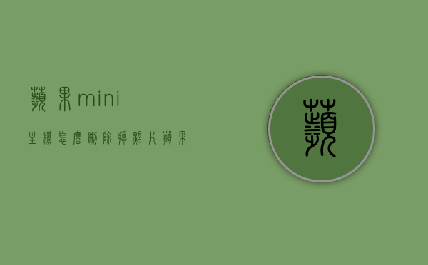 苹果mini主机怎么删除掉照片（苹果mini怎么卸载软件），苹果mini主机删除照片及卸载软件教程，苹果Mini主机照片删除与软件卸载教程，苹果Mini主机照片删除与软件卸载详解教程，苹果Mini主机照片删除与软件卸载详解教程，操作指南与步骤解析，苹果Mini主机照片删除与软件卸载操作指南，详解教程及步骤解析，苹果Mini主机照片删除与软件卸载操作详解教程，步骤解析及指南，苹果Mini主机照片删除与软件卸载操作详解教程，步骤解析及指南