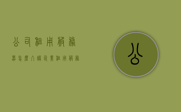 公司租用服务器怎么入账（企业租用服务器），企业租用服务器的入账方法与操作指南，企业租用服务器入账方法与操作指南，服务器租赁入账详解，企业服务器租赁入账详解，操作指南与账务处理策略，企业服务器租赁入账详解，操作指南与账务处理策略，企业服务器租赁入账详解，操作指南与账务处理策略