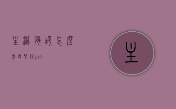 主机应该怎么处理（主机pio），主机处理技巧与PIO操作指南，主机处理技巧大全，PIO操作指南与主机应对策略