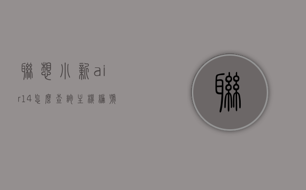 联想小新air14怎么查询主机编号是多少（联想小新air14 2020款主机编号），联想小新air14 2020款主机编号查询指南，联想小新air14 2020款主机编号查询指南，如何查询主机编号？，联想小新air14 2020款主机编号查询教程，轻松获取你的主机编号