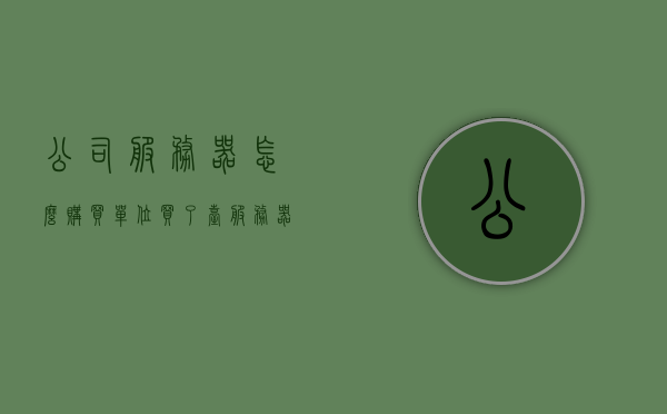 公司服务器怎么购买（单位买了台服务器,如何使用），如何购买与使用公司服务器指南