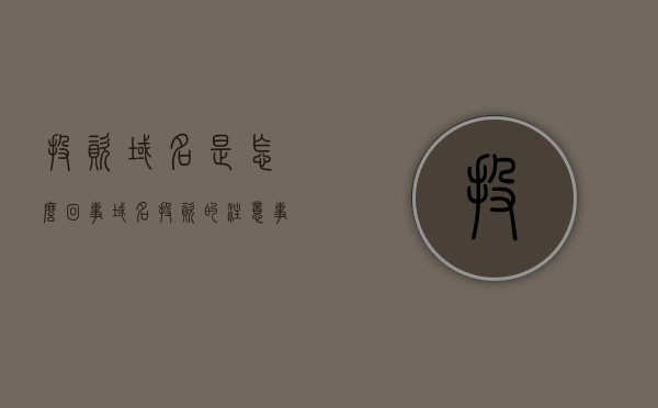 投资域名是怎么回事（域名投资的注意事项），域名投资详解，注意事项与投资策略，域名投资详解，注意事项、投资策略与如何把握投资机遇