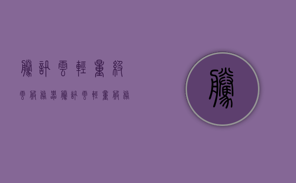 腾讯云轻量级云服务器（腾讯云轻量服务器和云服务器），腾讯云轻量级云服务器，高效、便捷的云计算解决方案