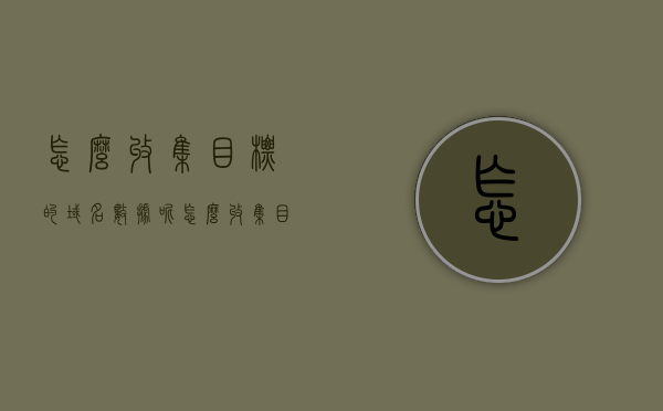 怎么收集目标的域名数据呢（怎么收集目标的域名数据呢英语），如何收集目标域名数据及其英文表达方法