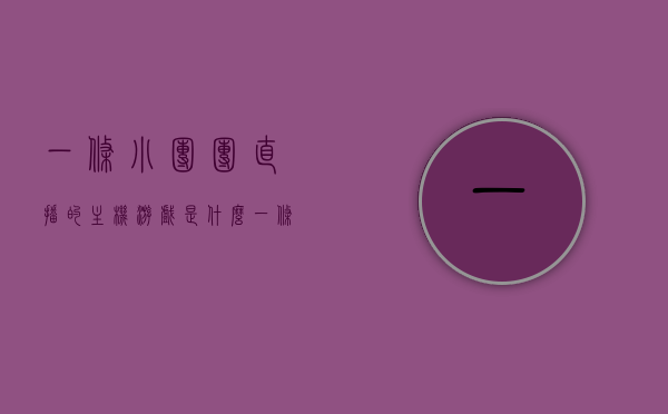 一条小团团直播的主机游戏是什么（一条小团团直播的主机游戏是什么名字），一条小团团直播主机游戏名称揭晓！，揭秘！一条小团团直播主机游戏的神秘名字揭晓！，揭秘，一条小团团直播主机游戏的神秘名字揭晓！