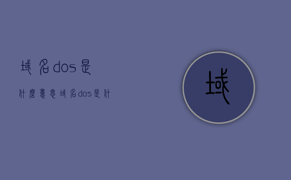 域名dos是什么意思（域名dos是什么意思呀），域名DOS的含义解析