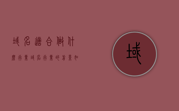 域名适合做什么行业（域名行业的前景如何看待），域名行业前景展望，适合行业与未来发展分析
