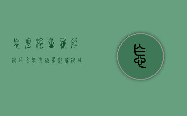 怎么样重新解析域名（怎么样重新解析域名账号），如何重新解析域名（包括域名账号）