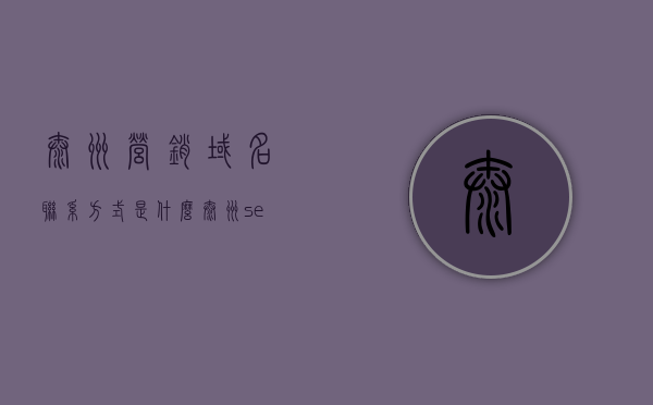 泰州营销域名联系方式是什么（泰州seo推广），泰州营销域名联系方式及SEO推广服务详解，泰州营销域名联系方式与SEO推广服务解析