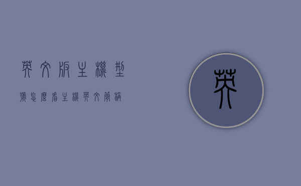 英文版主机型号怎么看（主机英文简称），如何识别英文版主机型号及其英文简称，如何识别英文版主机型号及其英文简称，全面指南