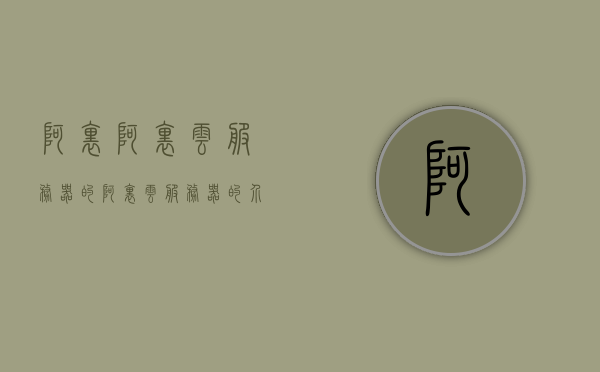 阿里阿里云服务器的（阿里云服务器的介绍），阿里云服务器详解，阿里巴巴云服务特性概览