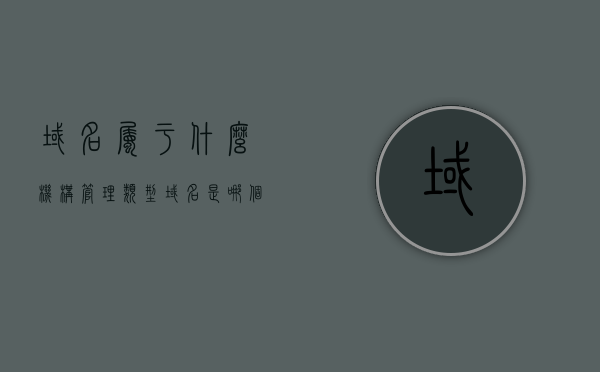 域名属于什么机构管理类型（域名是哪个部分），域名的管理与类型解析，机构管理域名的职责与特点，解析域名管理类型及其职责特点，机构管理域名的职责与类型解析之道