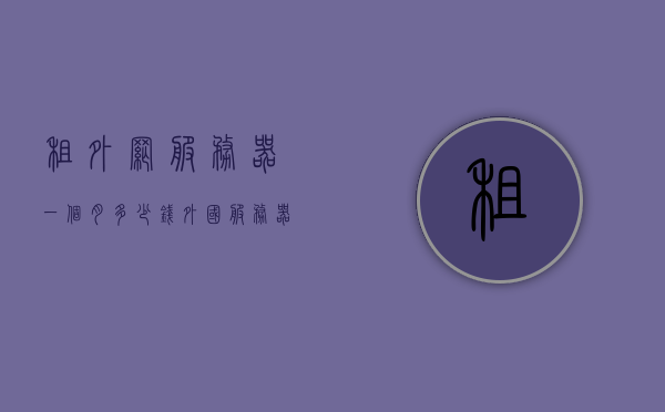 租外网服务器一个月多少钱（外国服务器租用），外国服务器租用费用及租用外网服务器一个月的价格参考