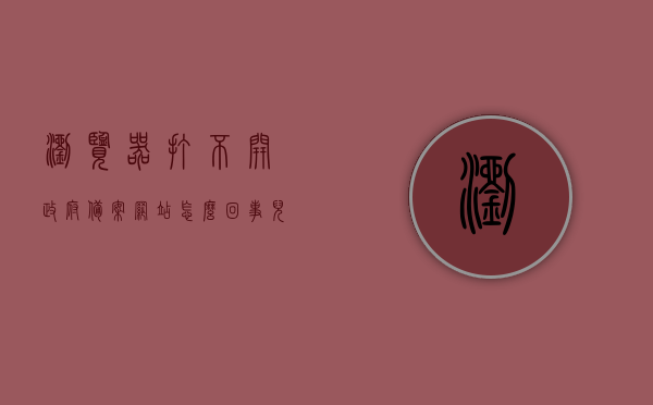 浏览器打不开政府备案网站怎么回事儿（浏览器打不开政府备案网站怎么回事儿呀），浏览器无法访问政府备案网站的原因解析，政府备案网站无法访问的原因解析，浏览器访问障碍解析，政府备案网站访问障碍解析，浏览器无法访问的原因及解决方案，政府备案网站访问障碍解析，浏览器无法访问的原因及解决方案探讨，政府备案网站访问障碍解析，浏览器无法访问的原因及解决方案探讨 第1张