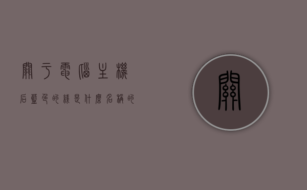 关于电脑主机后蓝色的线是什么名称的信息，电脑主机后蓝色线的名称解析