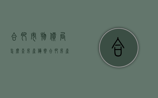 合肥市物价局怎么查房产备案（合肥房产物价备案查询），合肥房产备案查询指南，物价局房产备案查询步骤