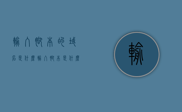 输入脚本的域名是什么（输入脚本是什么意思），关于输入脚本的域名解析及含义探讨 第1张