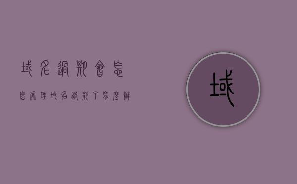 域名过期会怎么处理（域名过期了怎么办），域名过期处理方法详解，续期、赎回或重新注册？