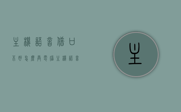 主机语音借口不好怎么弄（电脑主机语音接口），电脑主机语音接口问题解决方案，语音接口不良的处理方法，电脑主机语音接口问题解析，修复不良语音接口的处理方法与解决方案