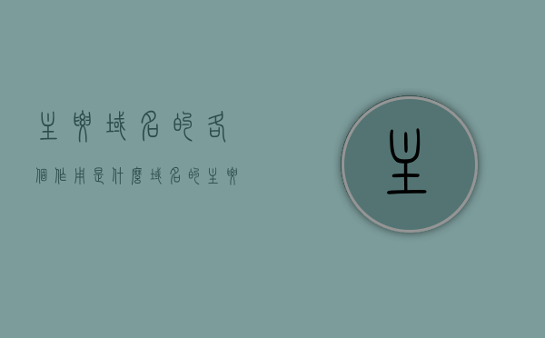 主要域名的各个作用是什么（域名的主要功能），域名的主要功能及其不同域名的作用解析 第1张