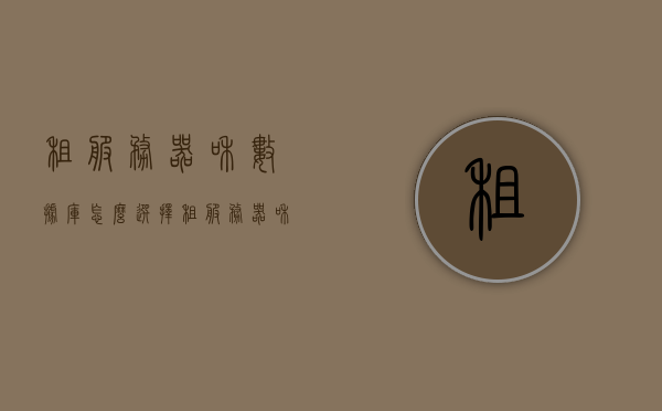 租服务器和数据库怎么选择（租服务器和云服务器哪个省钱），如何选择服务器和数据库，租服务器与云服务器的经济性及对比分析