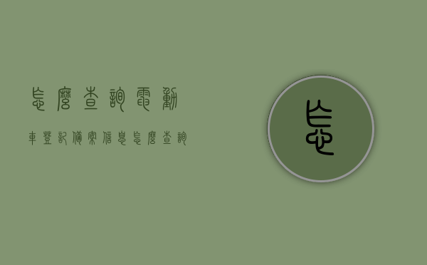 怎么查询电动车登记备案信息（怎么查询电动车登记备案信息表），如何查询电动车登记备案信息及表？详细步骤解析！，如何查询电动车登记备案信息及详细步骤解析？