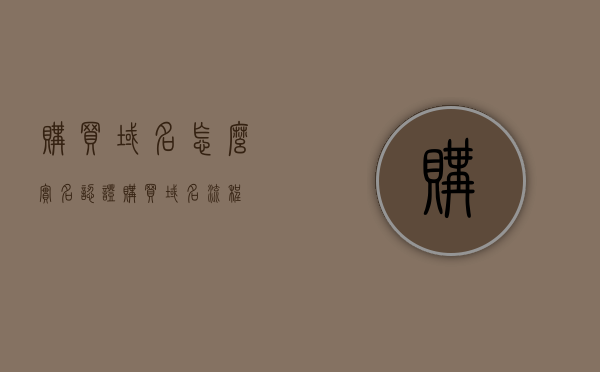 购买域名怎么实名认证（购买域名流程），如何实名认证购买域名？购买域名流程详解，购买域名实名认证流程详解，从选购到认证一站式指南 第1张