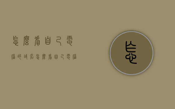 怎么看自己电脑的域名（怎么看自己电脑的域名和密码），如何查看电脑的域名（含密码），如何查看自己电脑的域名及密码，详细步骤解析，如何查看自己电脑的域名及密码，详细步骤解析与操作指南