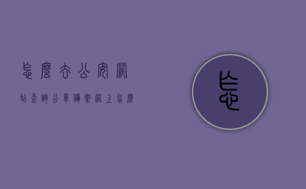 怎么去公安网站查询公章备案（网上怎么查公章备案），如何在线查询公章备案于公安网站？