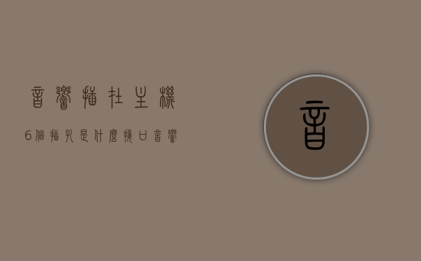 音响插在主机6个插孔是什么接口（音响插在主机6个插孔是什么接口图片），音响连接主机的六个插孔，接口解析及图片指南，音响连接主机的六个插孔解析，接口介绍与图片指南