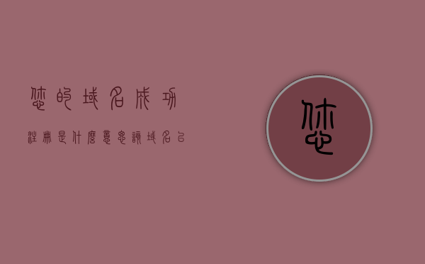 您的域名成功注册是什么意思（该域名已经注册了域名邮），您的域名成功注册并开通邮件服务，全面解析域名注册与域名邮功能