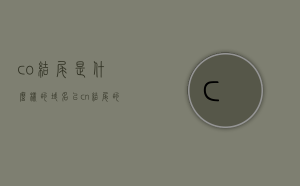 co结尾是什么样的域名（以cn结尾的域名值钱吗），关于域名结尾的探讨，CO域名的结尾样式与CN域名的价值分析，关于域名结尾的探讨，CO域名的结尾样式与CN域名的价值分析比较报告
