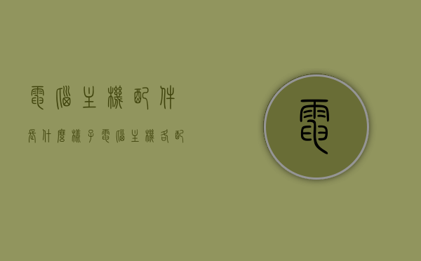 电脑主机配件长什么样子（电脑主机各配件的作用），电脑主机配件概览，外观特征与各配件功能解析 第1张