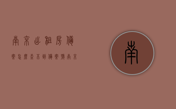 南京出租房备案怎么查不到备案号（南京出租房备案怎么查不到备案号信息），南京出租房备案信息无法查询备案号问题解析，南京出租房备案信息无法查询备案号问题解析与解决方案