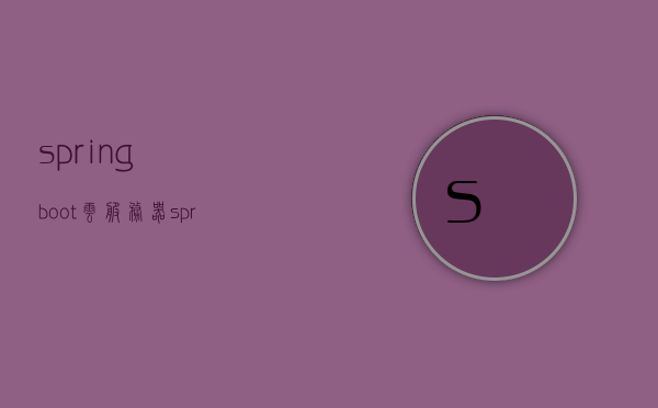 springboot云服务器（springboot云服务器选择），Springboot云服务器选型指南，如何选择最适合你的云服务器方案？ 第1张