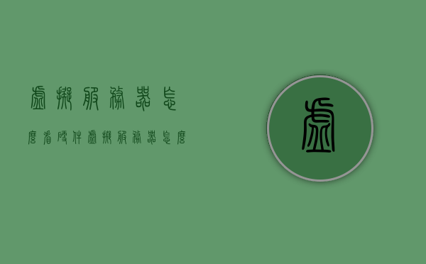 虚拟服务器怎么看硬件（虚拟服务器怎么看硬件配置），虚拟服务器硬件配置的查看方法指南，虚拟服务器硬件配置查看指南，如何查看虚拟服务器硬件信息？
