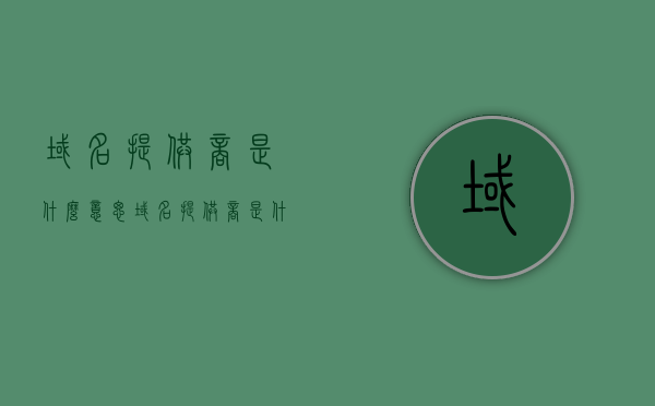 域名提供商是什么意思（域名提供商是什么意思呀），关于域名提供商的解析与介绍