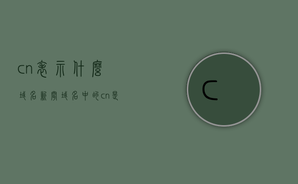 .cn表示什么域名新闻（域名中的cn是什么意思），.cn域名解析及新闻动态，解析域名中的CN含义，关于.cn域名的解析与新闻动态，解析域名中的CN含义及其新闻资讯