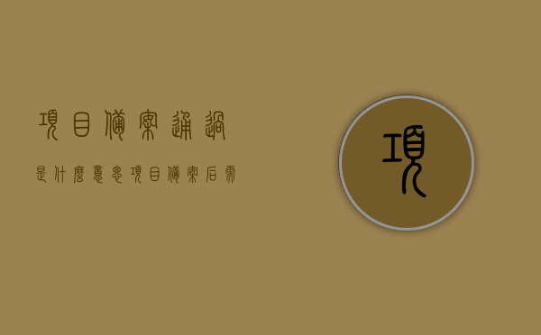 项目备案通过是什么意思（项目备案后需要做什么），项目备案通过详解，含义与后续步骤