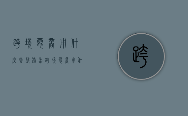 跨境电商用什么云服务器（跨境电商用什么云服务器比较好），跨境电商云服务器选择指南，哪些云服务器更适合跨境电商使用？