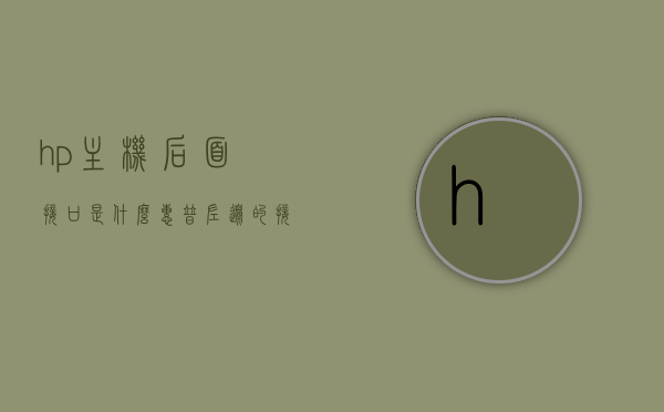 hp主机后面接口是什么（惠普左边的接口），HP主机后方接口详解，探索惠普主机左侧接口功能及作用，HP主机后方接口详解，探索左侧接口的功能与作用