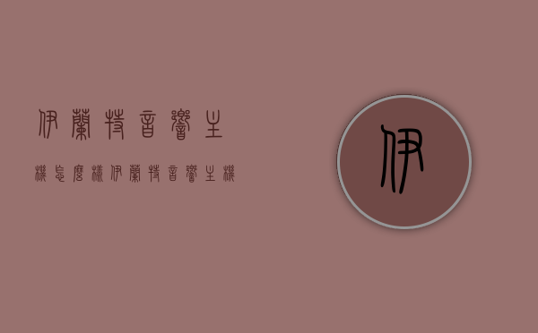 伊兰特音响主机怎么样（伊兰特音响主机接线图），伊兰特音响主机详解及接线图指南