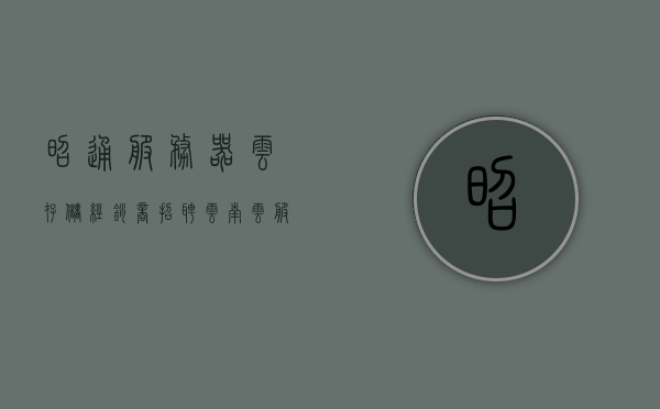 昭通服务器云存储经销商招聘（云南云服务器存储），昭通服务器云存储经销商招聘启事（云南云服务器专业存储服务团队）