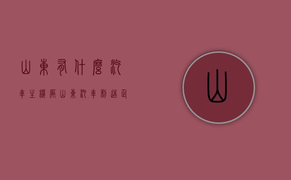 山东有什么汽车主机厂（山东汽车制造企业有哪些），山东汽车主机厂概览，探寻山东汽车制造企业的精彩阵容