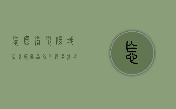 怎么看电脑域名和服务器名（如何查看域名服务器），如何查看电脑的域名和服务器名（域名服务器查看方法），如何查看电脑的域名和服务器名（域名服务器查询方法），如何查看电脑的域名和服务器名（域名服务器查询方法与指南）