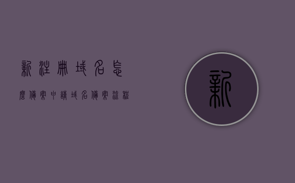 新注册域名怎么备案（申请域名备案流程），新注册域名备案流程详解，申请域名备案操作指南