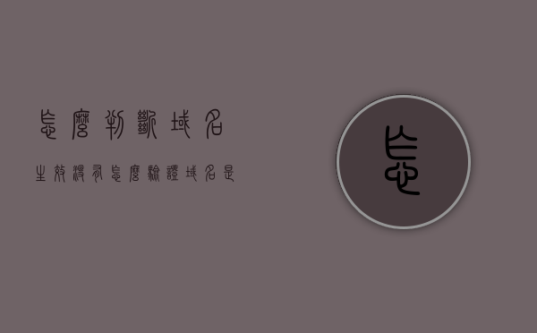 怎么判断域名生效没有（怎么验证域名是否能用），如何验证域名是否生效使用指南，如何验证域名是否生效？使用指南与技巧分享！
