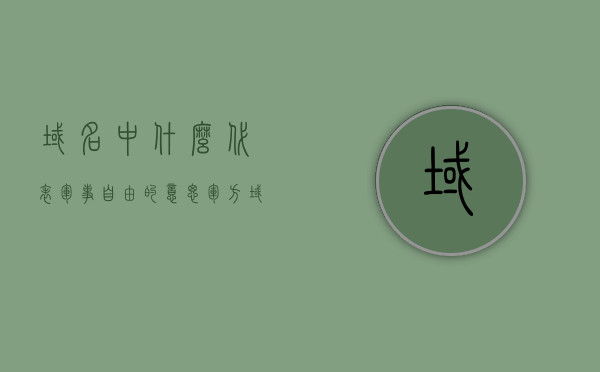 域名中什么代表军事自由的意思（军方域名），域名中军事自由意义的解读，军方域名揭秘