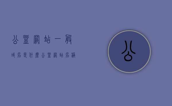 公益网站一般域名是什么（公益网站名称），公益网站名称及其常见域名解析